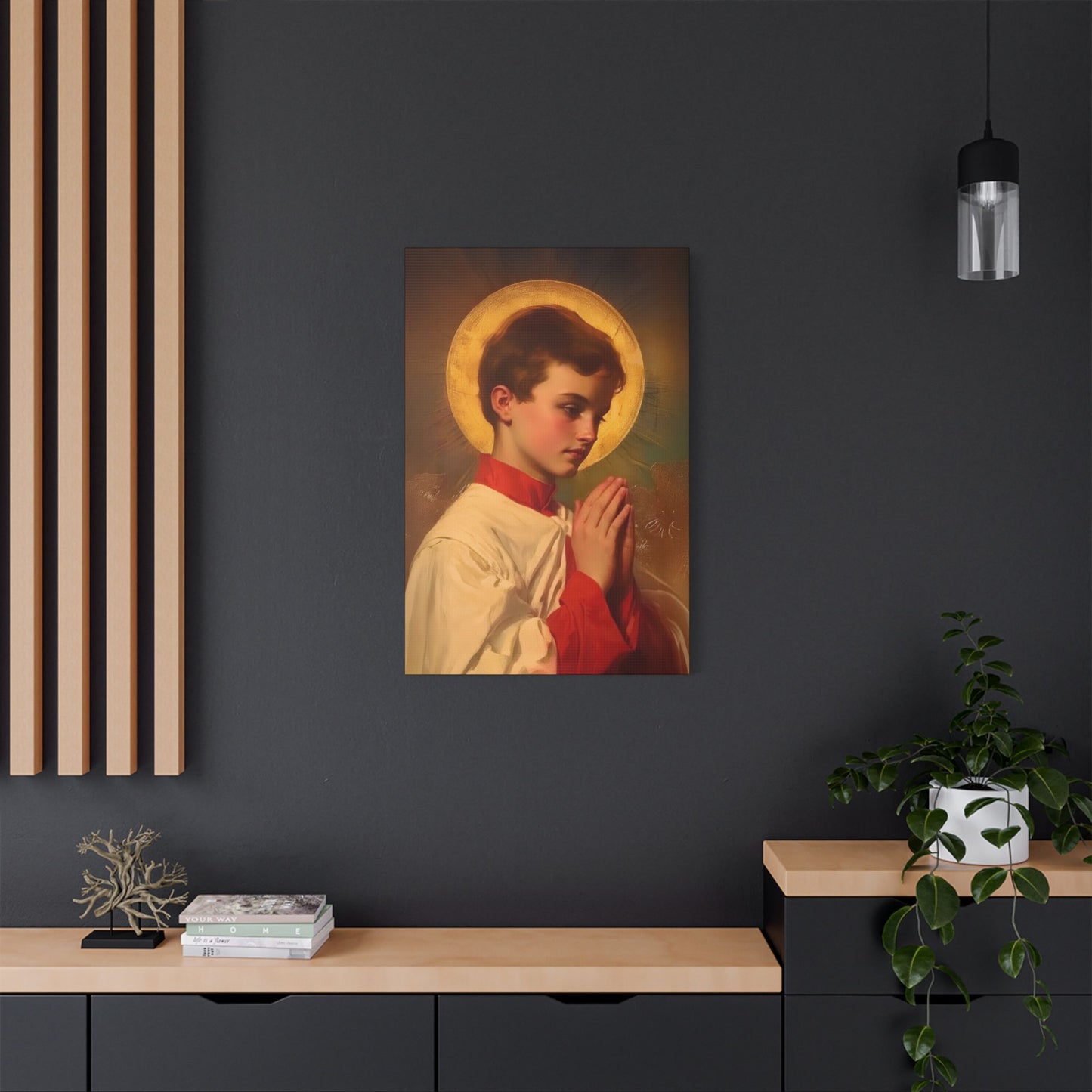 Saint Dominic Savio - Museum Wrapped Canvas - Print - Religious Art for your Home - Christian print - Prayer Room Art - Catholic