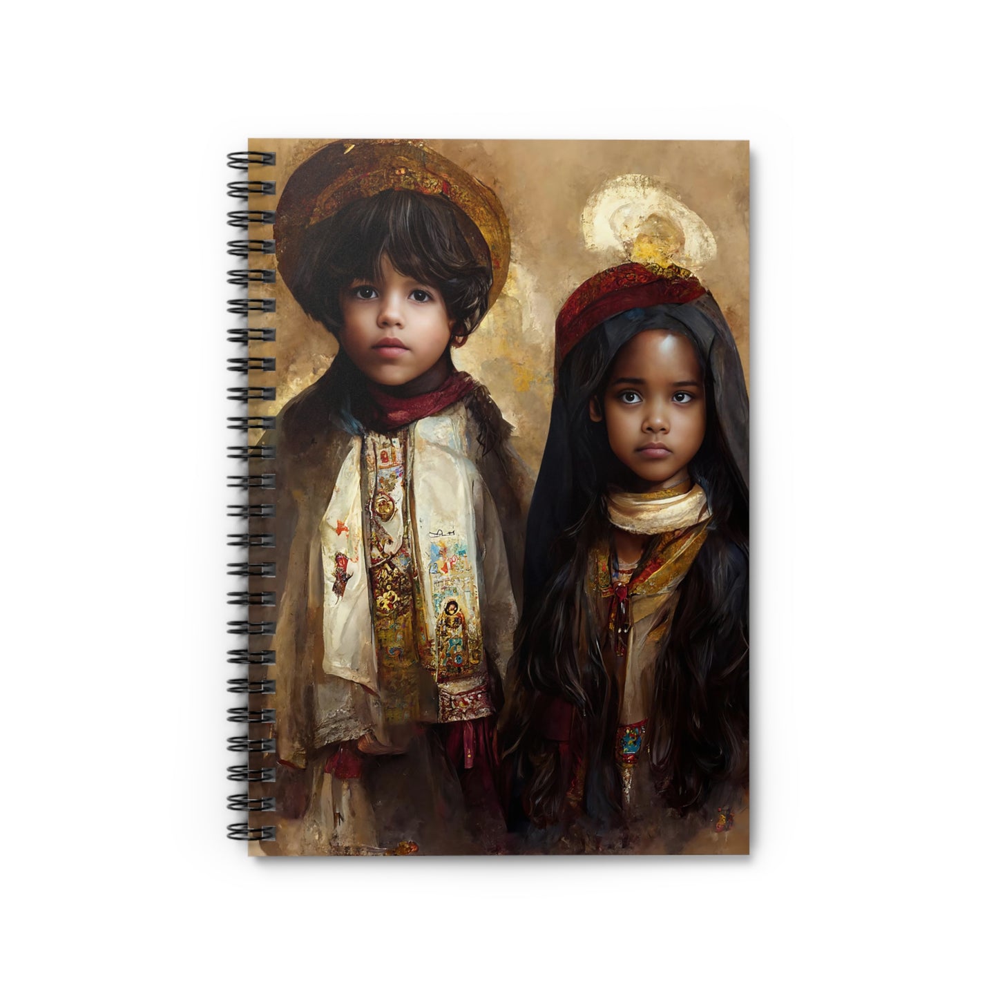 Saint Francisco and Saint Jacinta Marto Journal - Sanctified Souls Art - Religious Based Notebook - Spiral Notebook - Ruled Line
