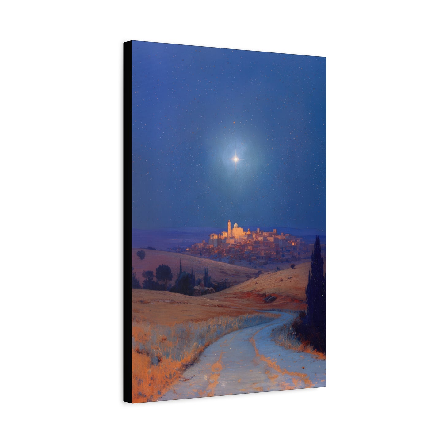 Bethlehem Wrapped in the Light of His Coming - Gallery Wrapped Canvas - Print - Religious Art for your Home - Catholic