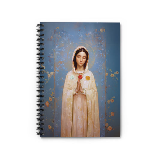 Rosa Mystica - Mystical Rose - Mother Mary - Marian Art - Journal - Sanctified Souls Art - Religious Based Notebook - Spiral