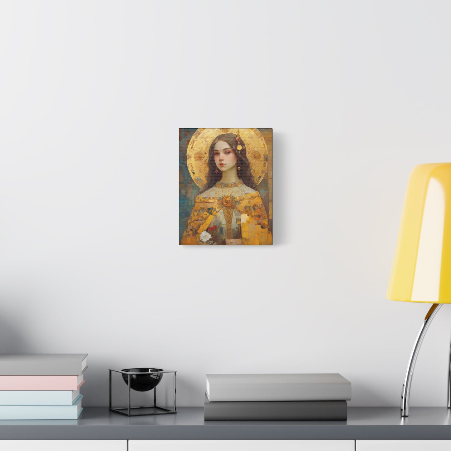 Saint Dymphna - Museum Wrapped Canvas - Sanctified Souls Print - Religious Art for your Home