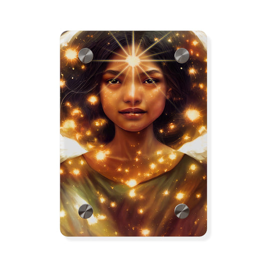 Uriel Acrylic Wall Art Panel - Ready to Hang Acrylic Print - Guardian Angel Art - Divine Magic Angel Oracle Art - Spiritual based work
