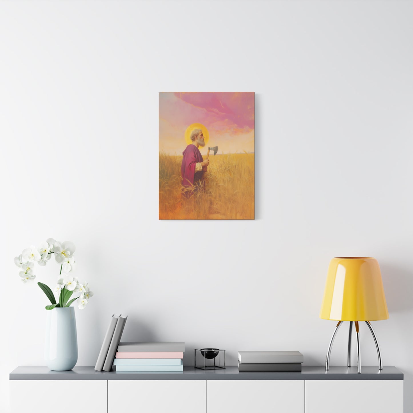 Saint Matthias -  Museum Wrapped Canvas - Sanctified Souls Print - Religious Art for your Home - Catholic Patron Saint Art