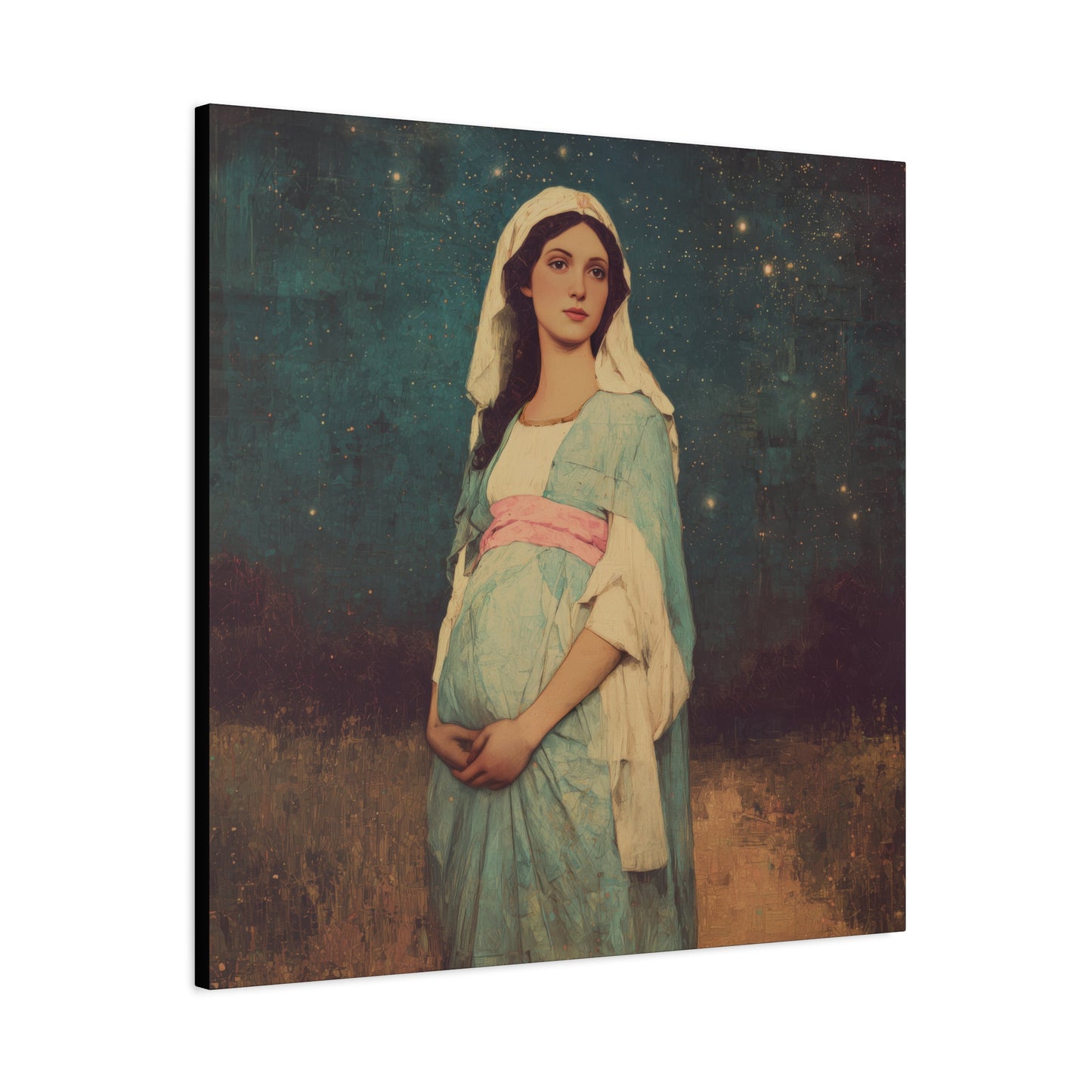 Our Lady of 'O' - Our Lady of Expectation - Mother Mary - Marian Art - Gallery Wrapped Canvas - Print - Catholic Art Print