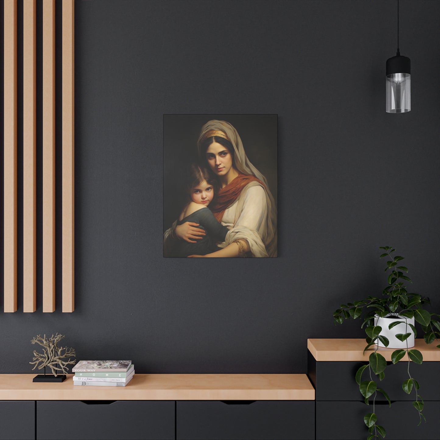 Saint Anne mother of Mary the Blessed Virgin - Museum Wrapped Canvas - Sanctified Souls Print - Religious Art for your Home