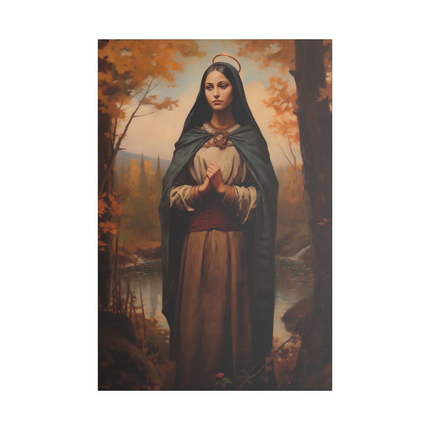 Saint Kateri Tekakwitha -  Museum Wrapped Canvas - Sanctified Souls Print - Religious Art for your Home