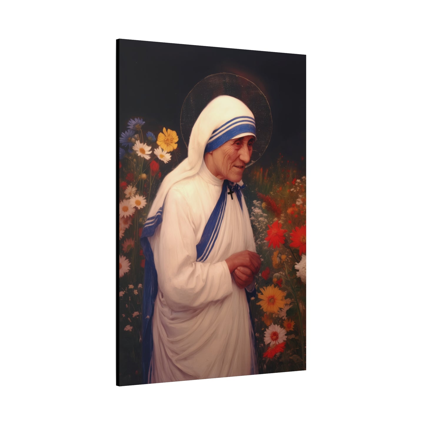 Saint Teresa of Calcutta -  Museum Wrapped Canvas - Sanctified Souls Print - Religious Art for your Home - Catholic Patron Saint Art