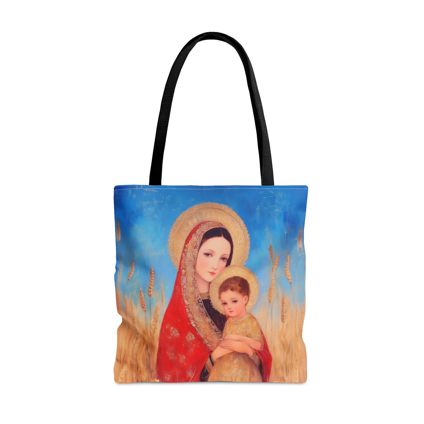 Our Lady of the Harvest - Tote Bag - Large Medium Small Faith Art Bag - Bible Study Faith Purse - Double Sided