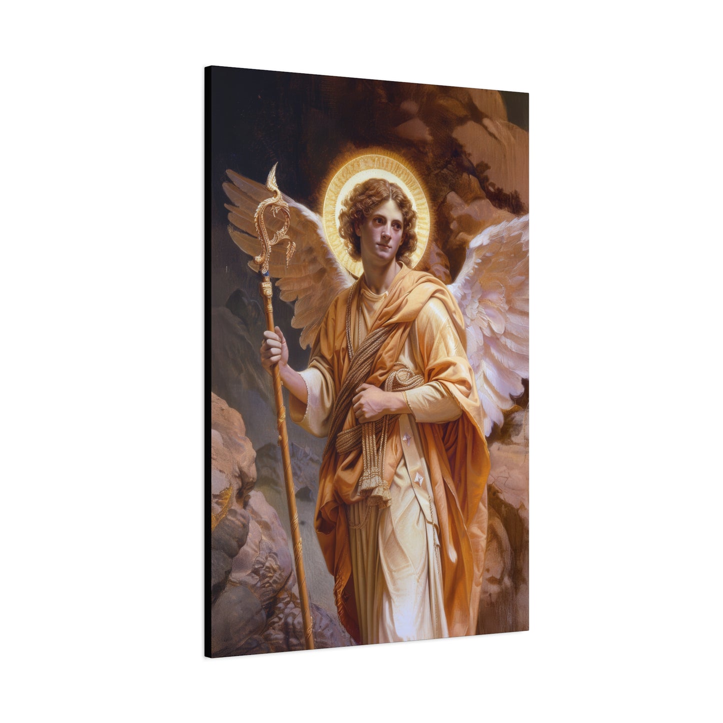 Saint Raphael the Archangel - Gallery Wrapped Canvas - Print - Religious Art for your Home - Catholic