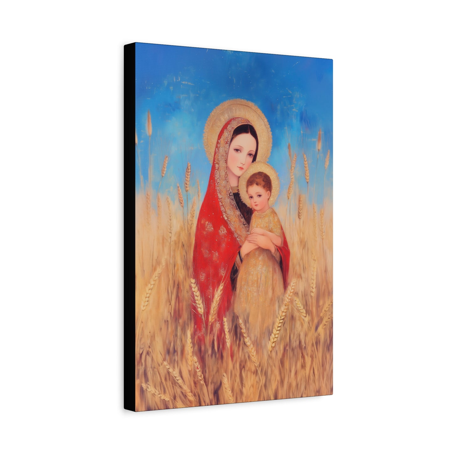 Our Lady of the Harvest  - Multiple Sizes - Catholic Home art - Museum Wrapped Canvas - Sanctified Souls Print