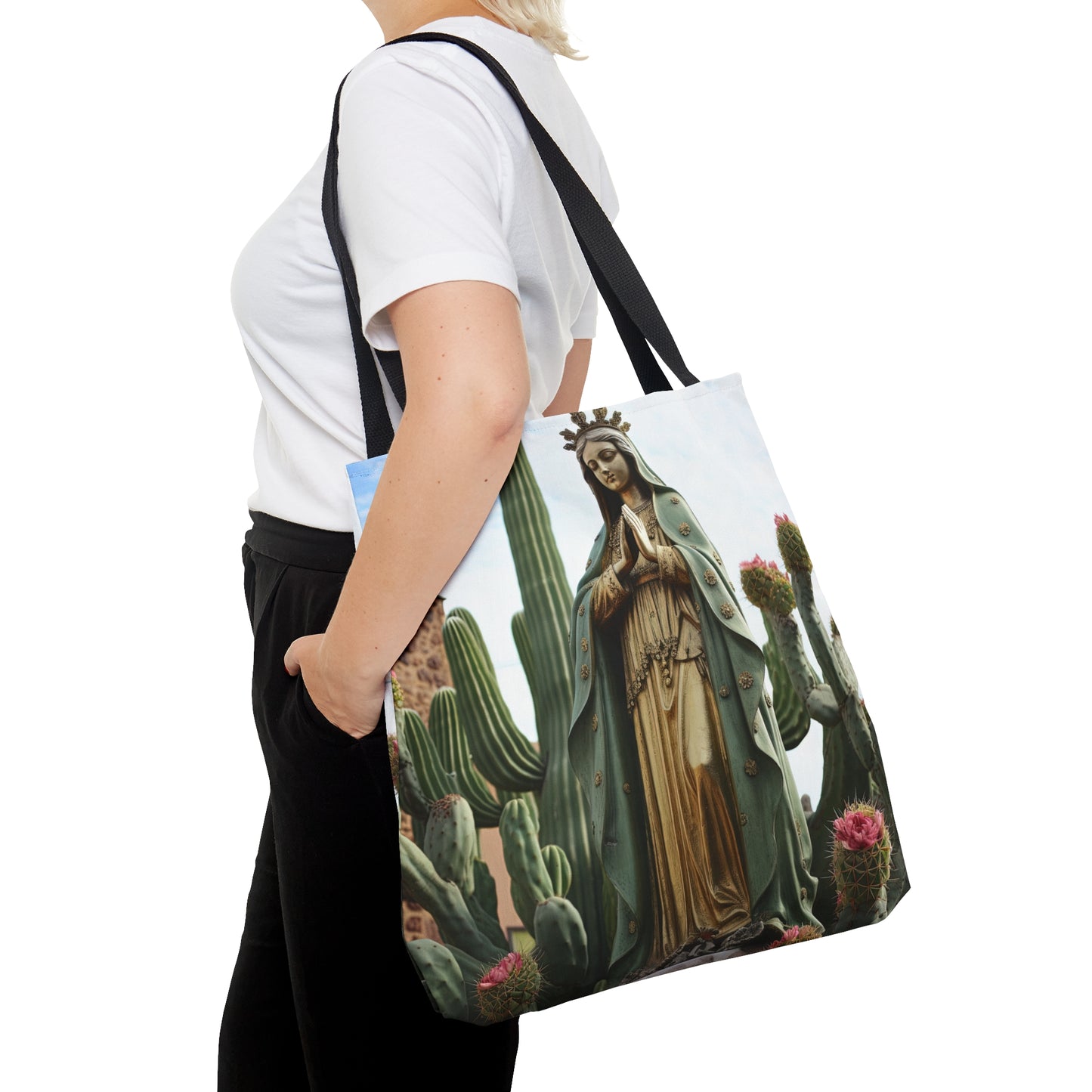 Our Lady of Guadalupe Tote Bag - Catholic faith inspired carry-all purse - day to day bag