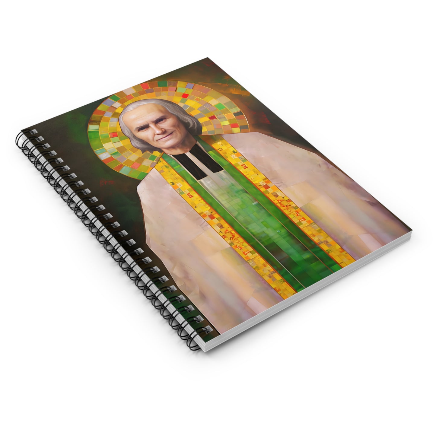 Saint John Vianney Journal - Sanctified Souls Art - Religious Based Notebook - Spiral Notebook - Ruled Line