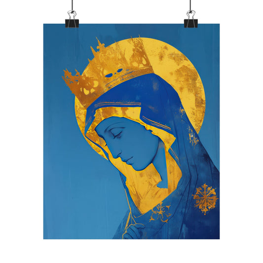 Mother Mary - Light of All Faithful Poster Print - Sanctified Souls Print - Multiple Sizes - Premium Posters - Catholic Art - Virgin Mary