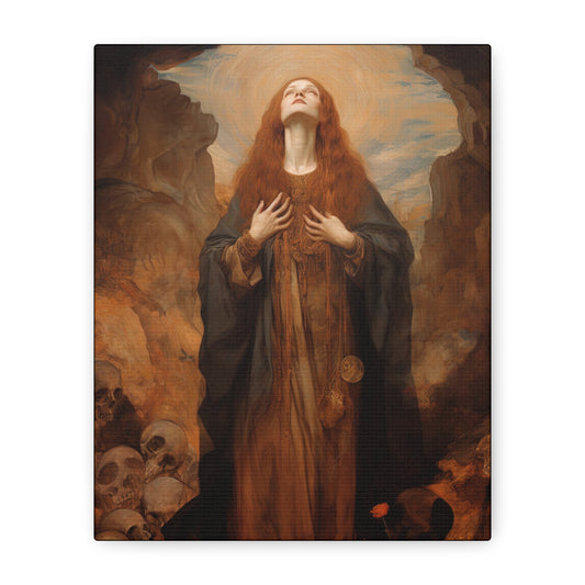 Saint Rosalia - Museum Wrapped Canvas - Sanctified Souls Print - Religious Art for your Home