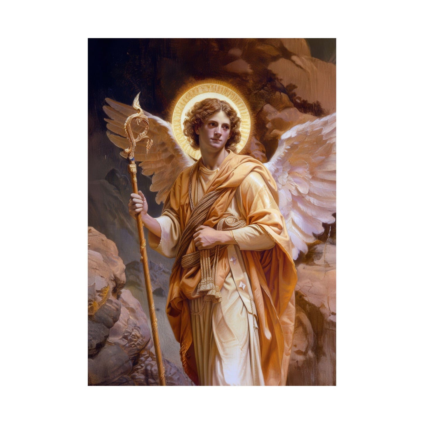 Saint Raphael the Archangel - Sanctified Souls Print - Multiple Sizes - Premium Matte Vertical Posters