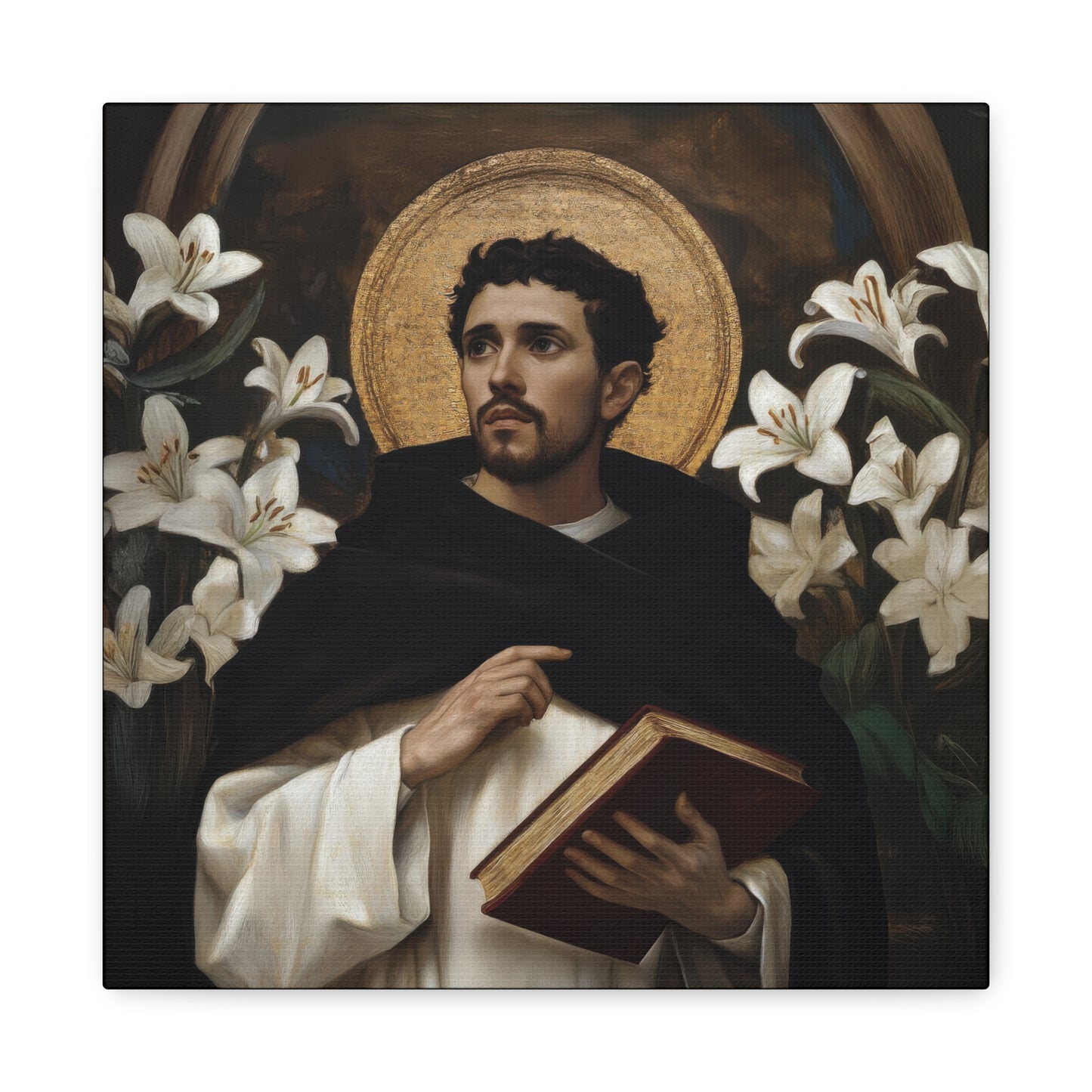 Saint Dominic -  Museum Wrapped Canvas - Sanctified Souls Print - Religious Art for your Home - Catholic Patron Saint Art