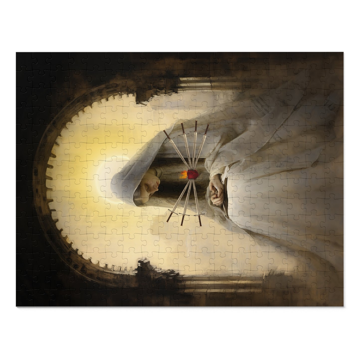 Our Lady of Sorrows Puzzle and Keepsake Tin - Religious Jigsaw Puzzle (30, 110, 252, 500,1000-Piece) - Our Lady of Sorrows