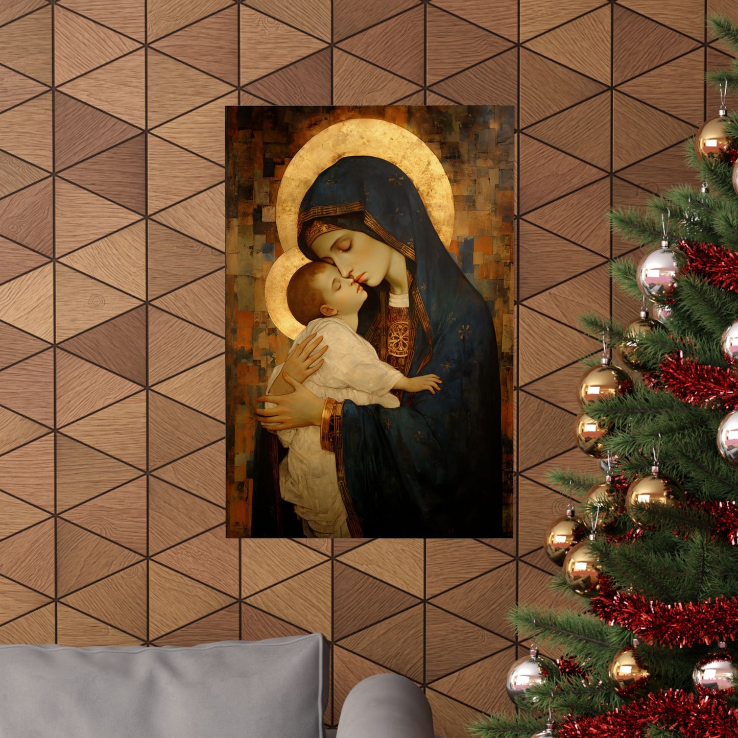 Mother of Mercy - Print - Sanctified Souls Print - Multiple Sizes - Premium Matte Vertical Posters - Madonna and the Christ Child