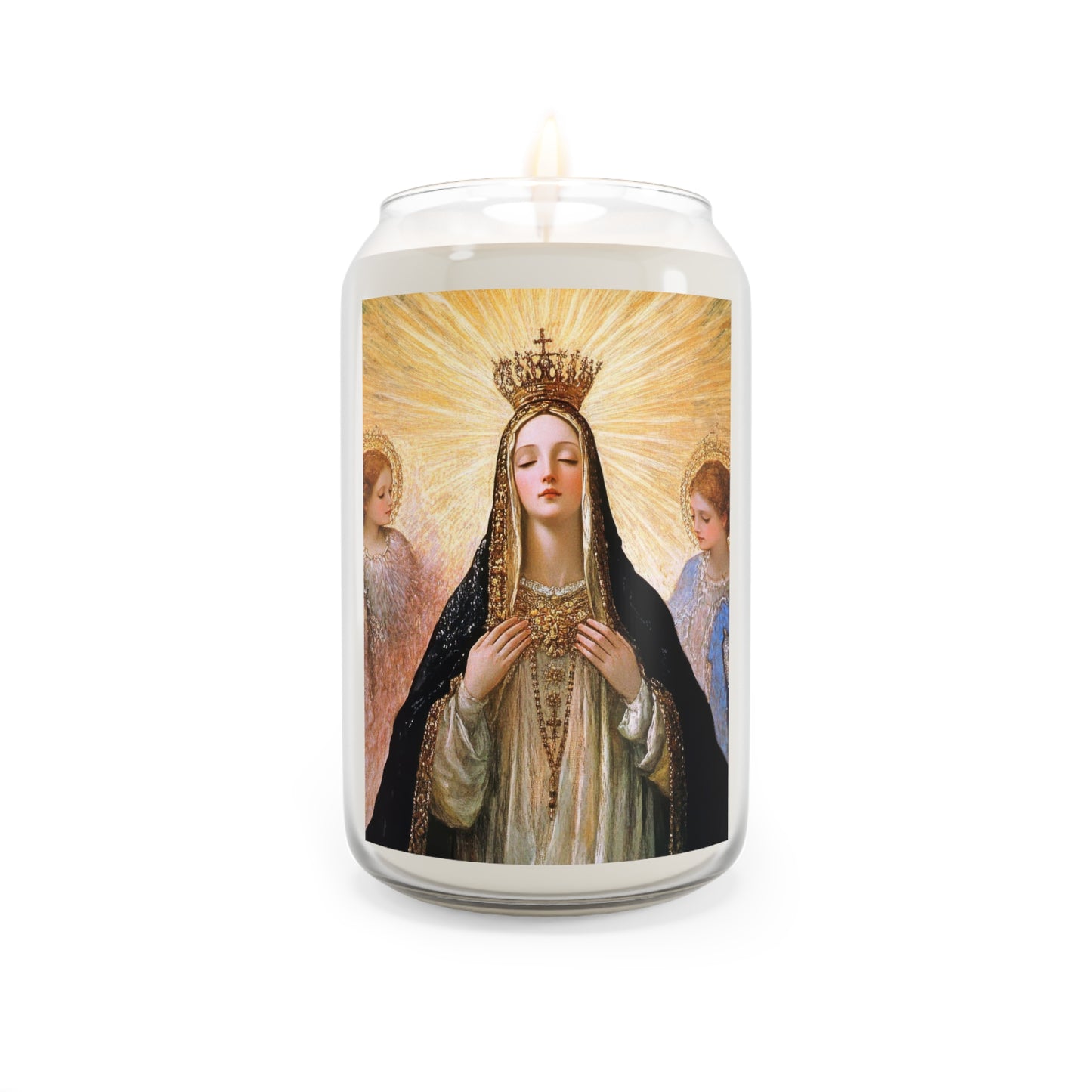 Divine Majesty: The Crowning of the Queen of Heaven - Scented Prayer Candle, 13.75oz -  Candle - Catholic Art - prayer room Scented Candle