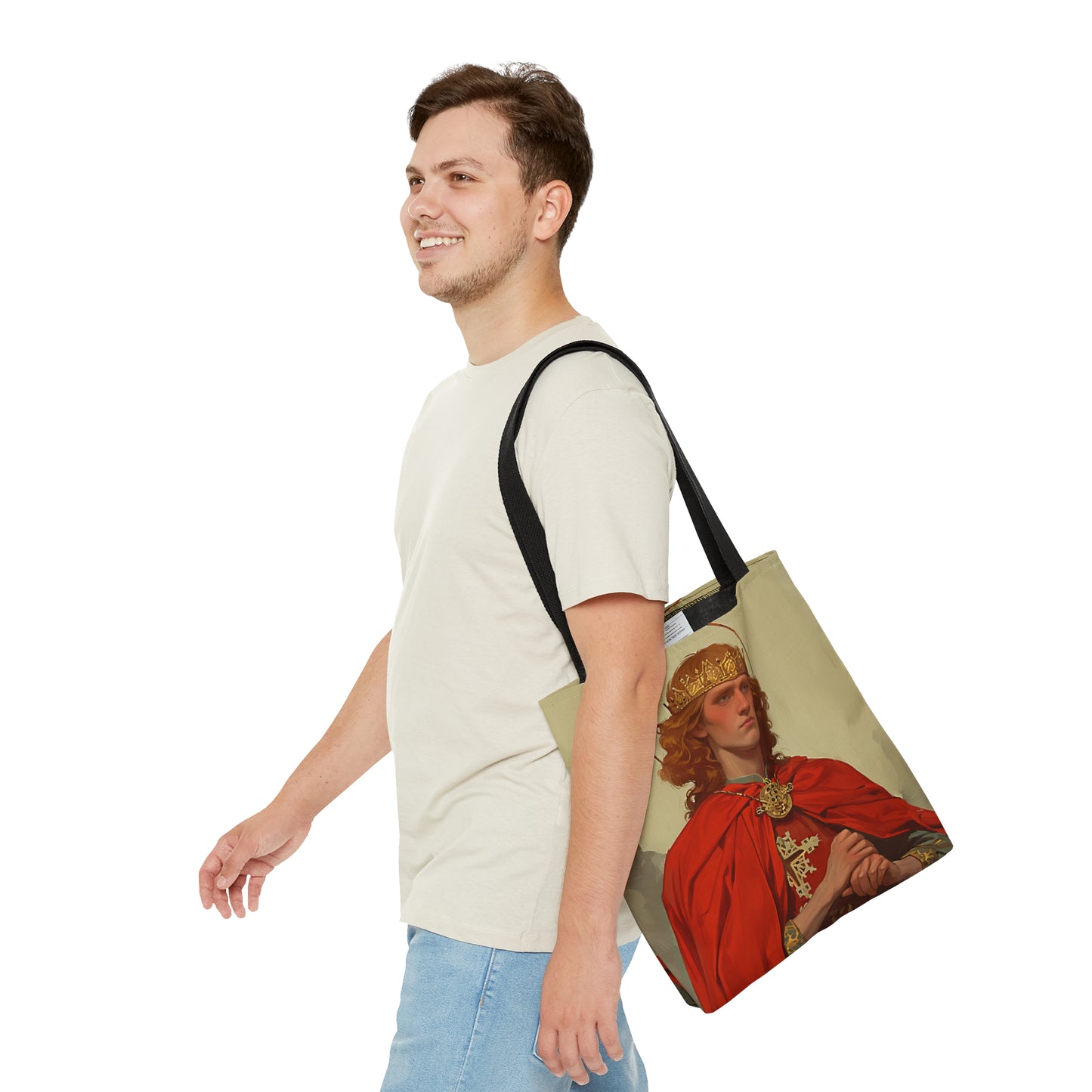 Saint Edward the Martyr Tote Bag - Purse - Three sizes - Large Medium Small Faith Art Bag - Catholic faith carry-all purse - Double Sided