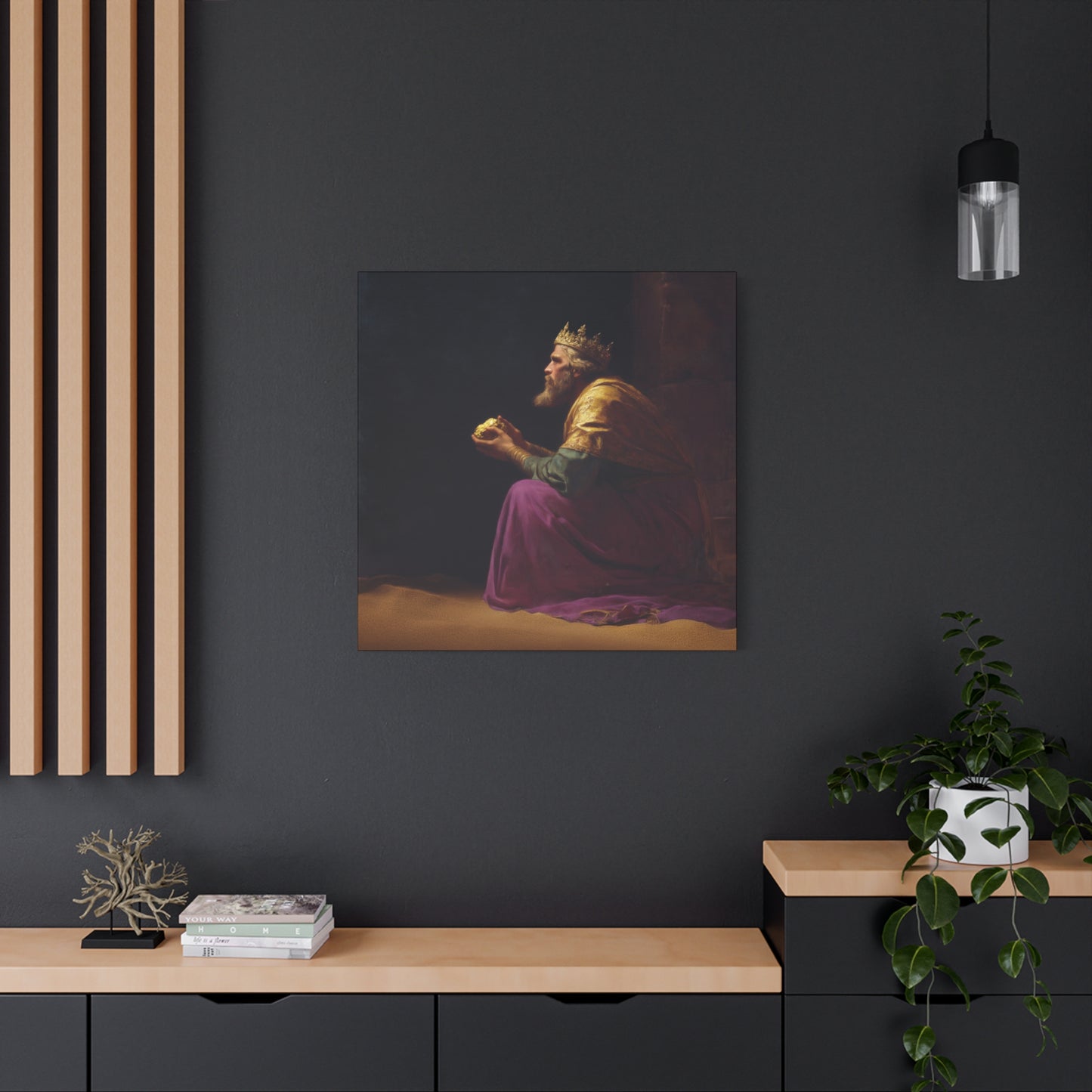Melchior and the Gift Fit for a King - 3 Wise Men - Gallery Wrapped Canvas - Print - Religious Art for your Home - Catholic