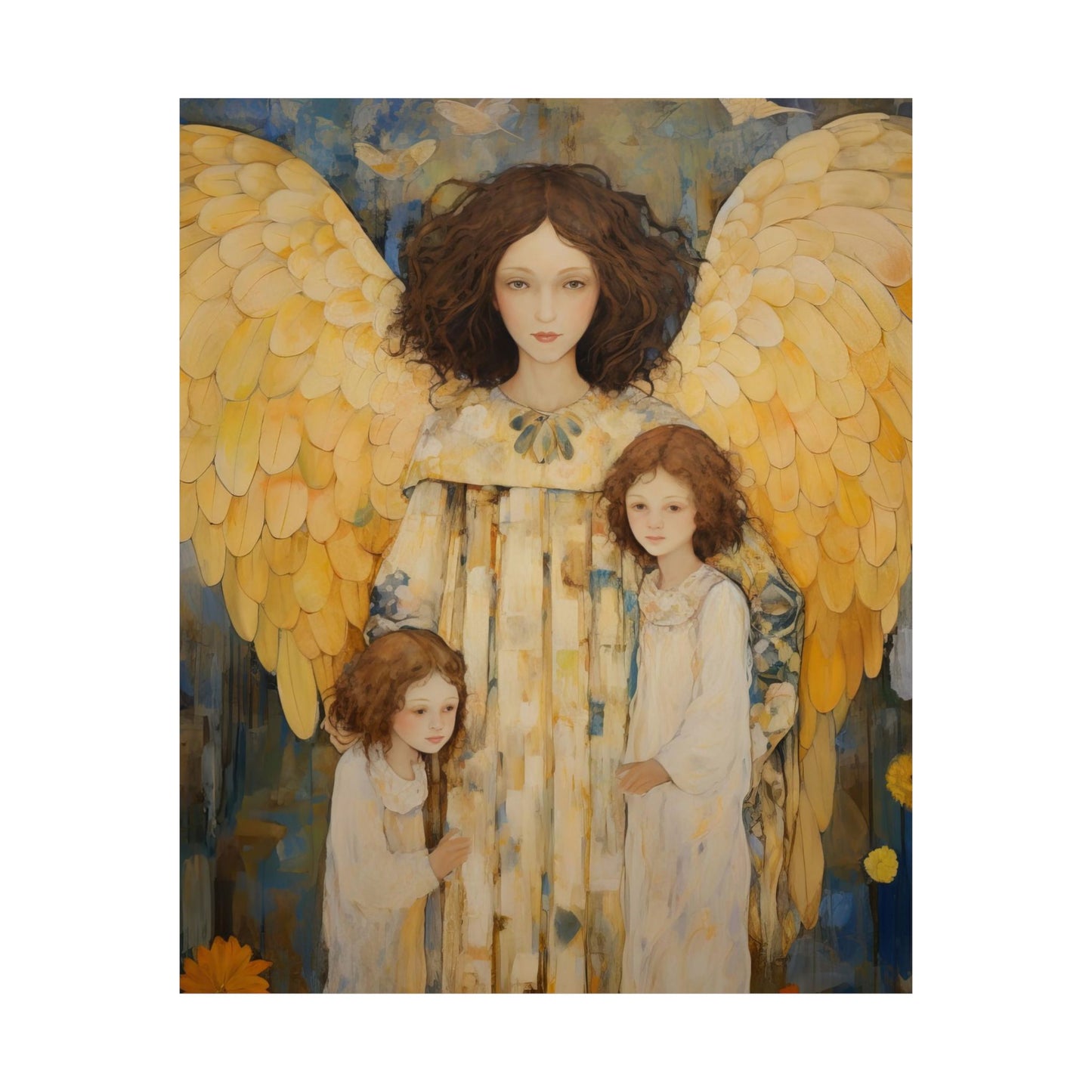 Embrace of the Guardian - Sanctified Souls Print - Multiple Sizes - Premium Matte Vertical Poster - Guardian Angel