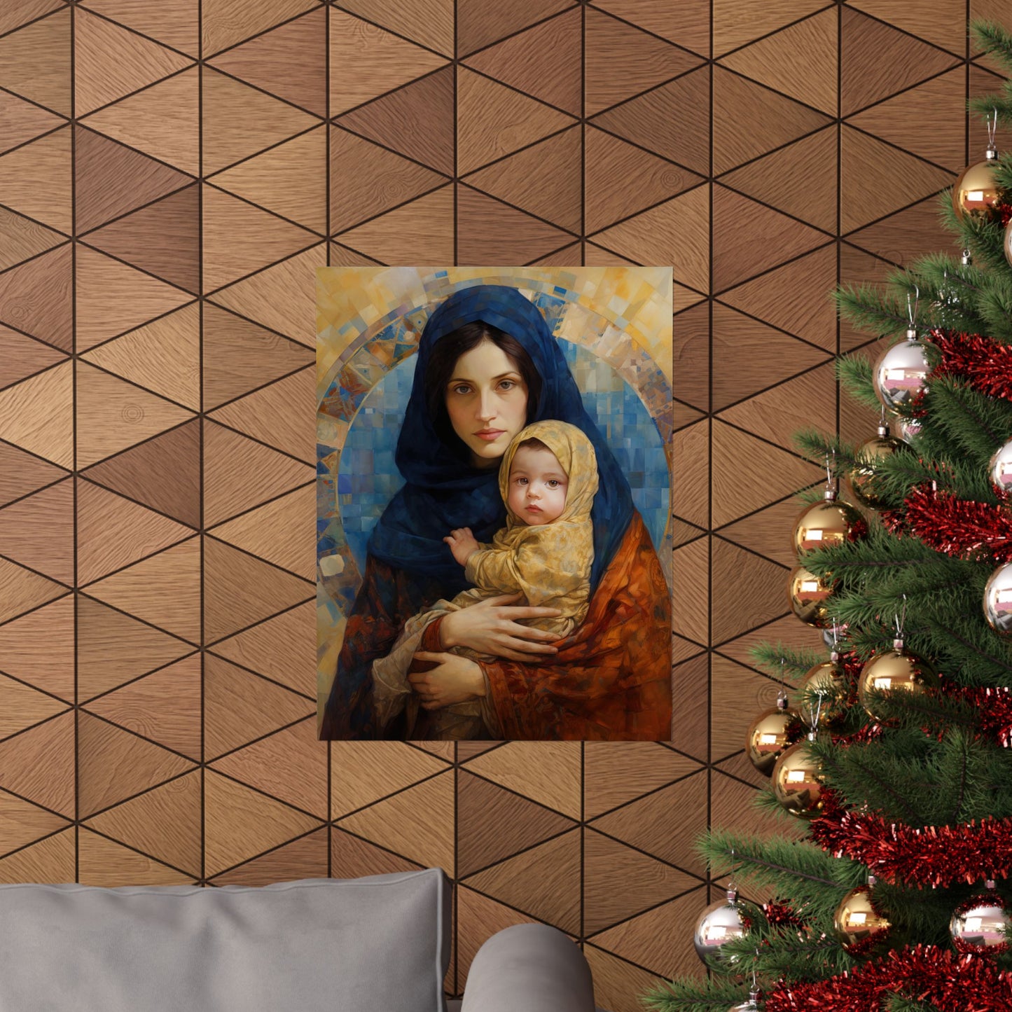 Maternal Seraph - Virgin Mary and Infant Jesus - Multiple Sizes - Premium Matte Vertical Posters - Christ Child and Mother Mary