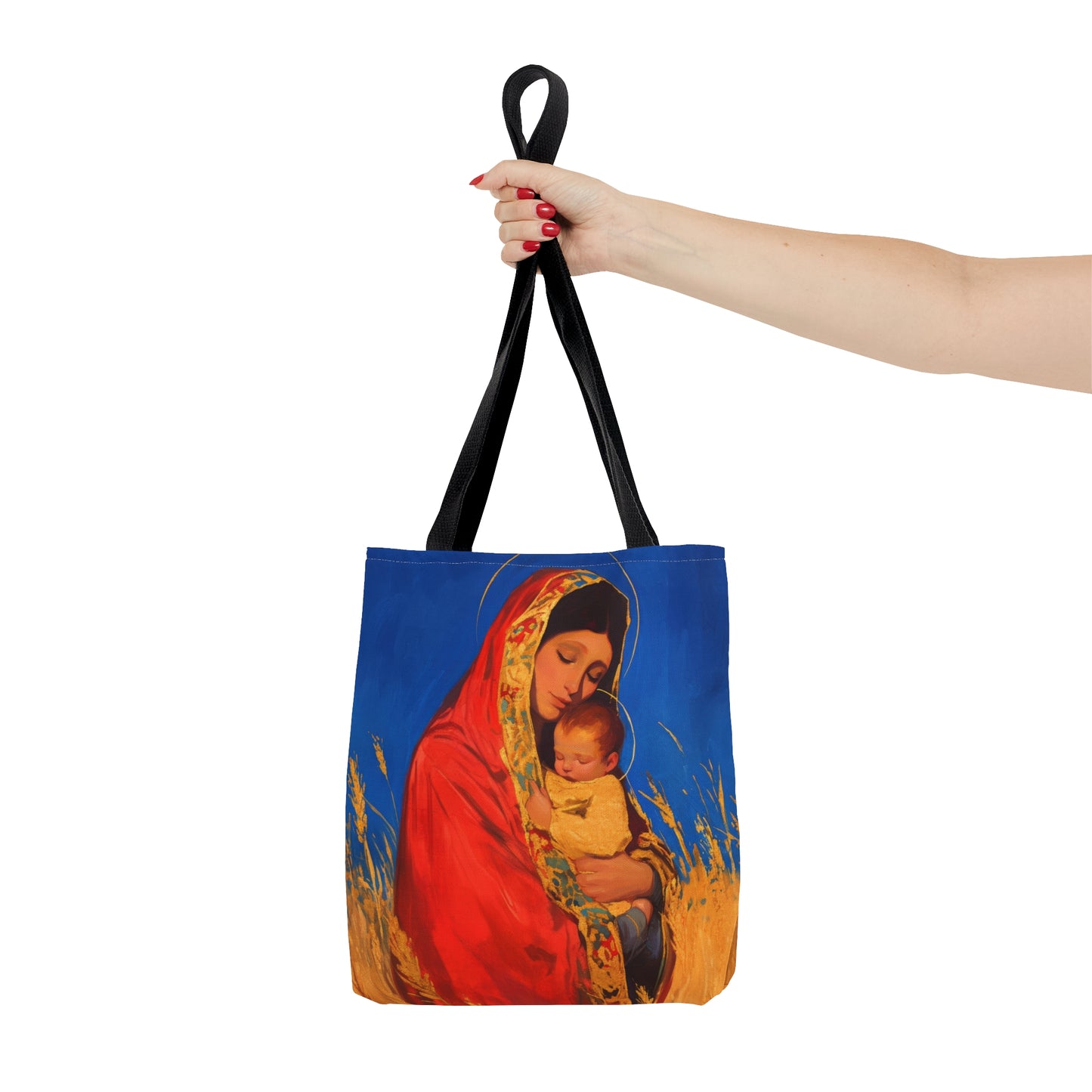 Our Lady of the Harvest - Tote Bag - Large Medium Small Faith Art Bag - Bible Study Faith Purse - Double Sided