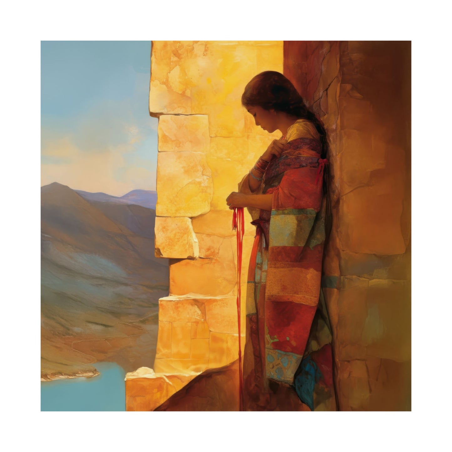 A Thread Through the Line of Christ - Rahab - Sanctified Souls Print - Multiple Sizes - Premium Matte Vertical Posters