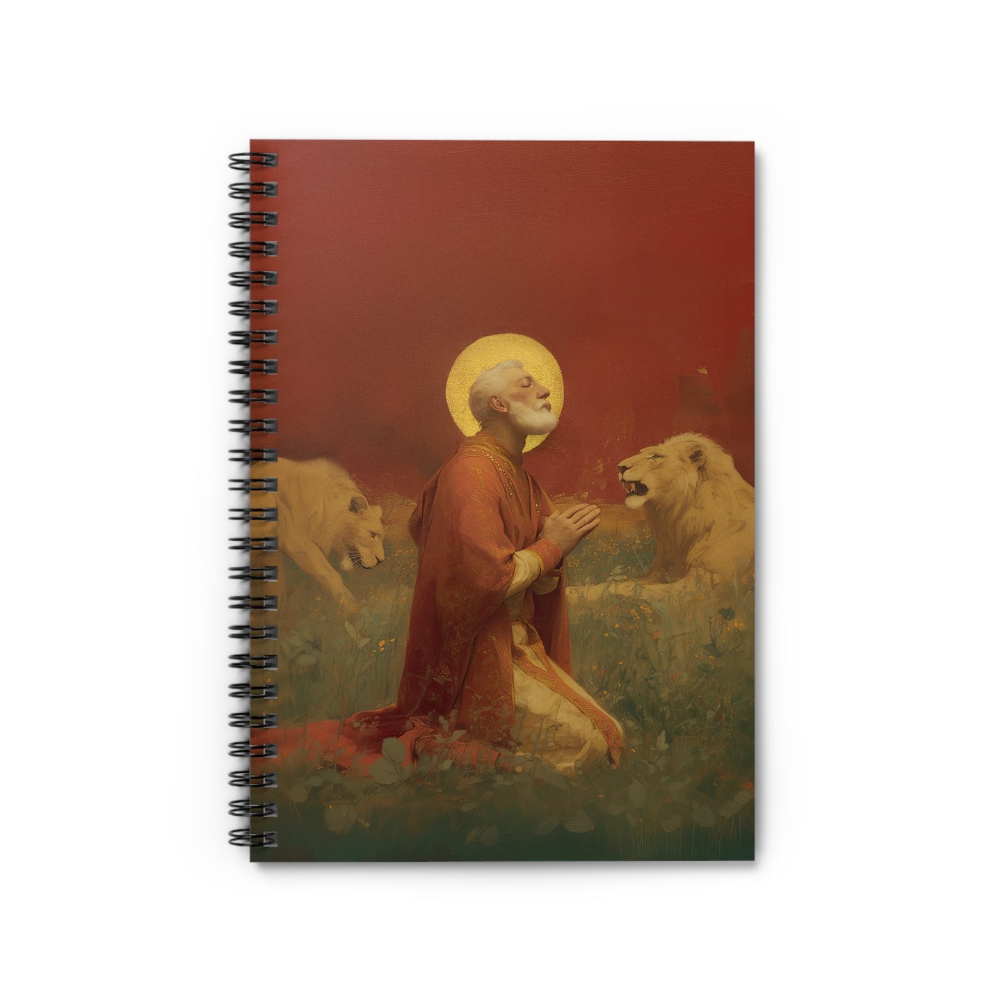 Saint Ignatius of Antioch - Sanctified Souls Art - Religious Based Notebook - Spiral Notebook - Prayer journal