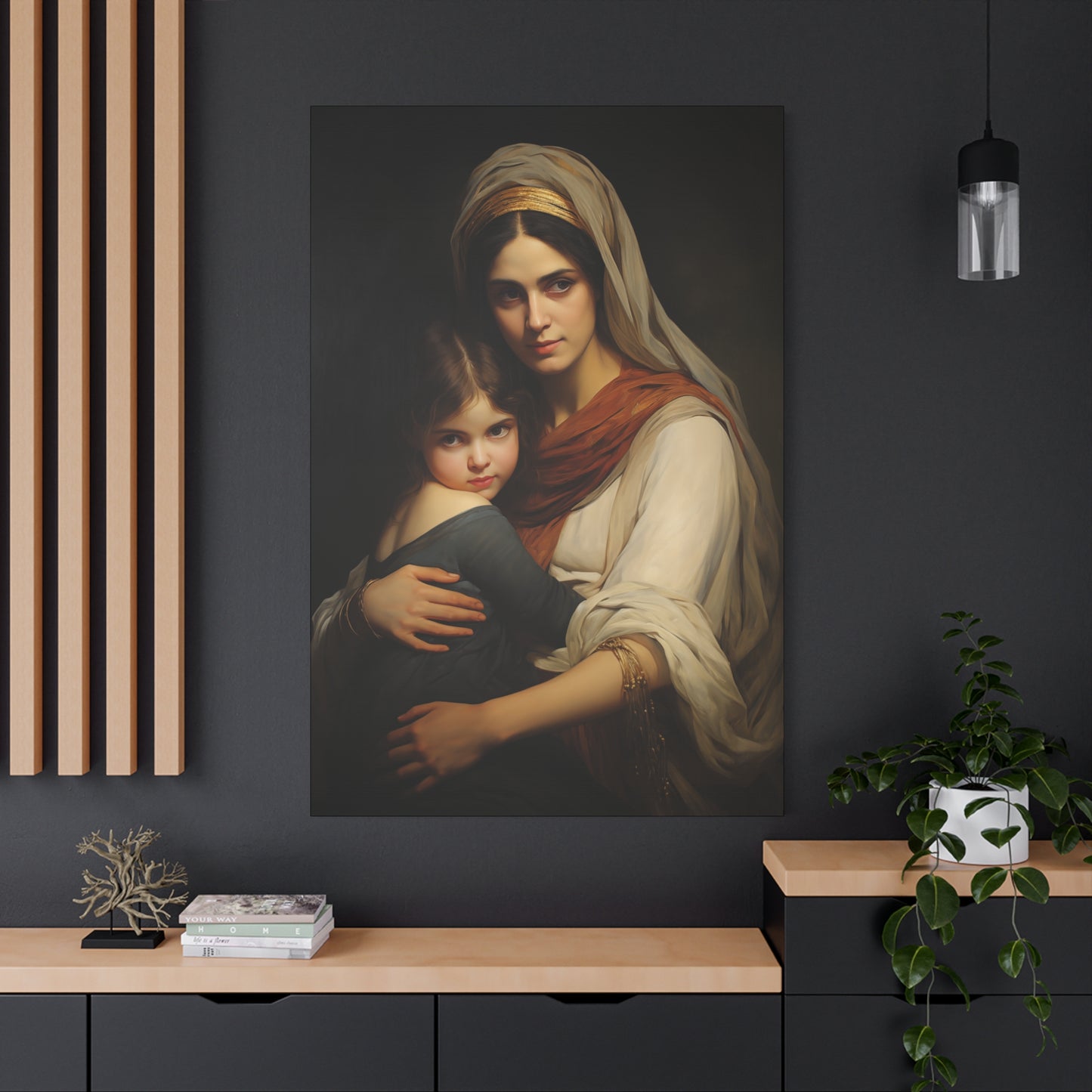 Saint Anne mother of Mary the Blessed Virgin - Museum Wrapped Canvas - Sanctified Souls Print - Religious Art for your Home