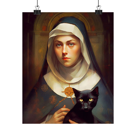 St. Gertrude the Great - Catholic Saint Poster Print