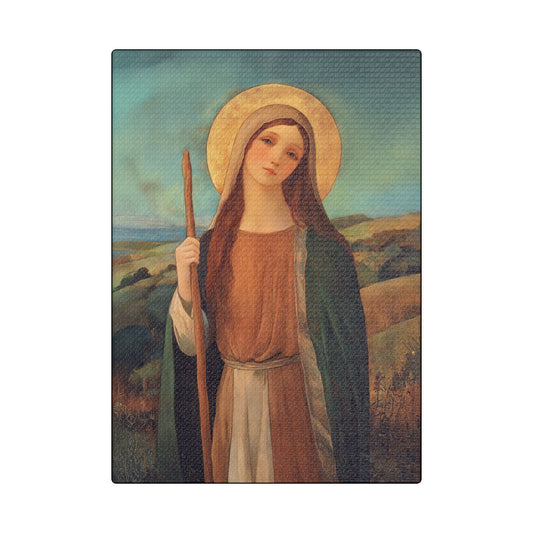 St. Breage (St. Breaca) - Catholic Saint Canvas Print