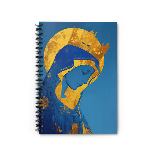 Mother Mary - Light of All Faithful - Sanctified Souls Art - Religious - Spiral Notebook - Ruled Line - Catholic Religious art