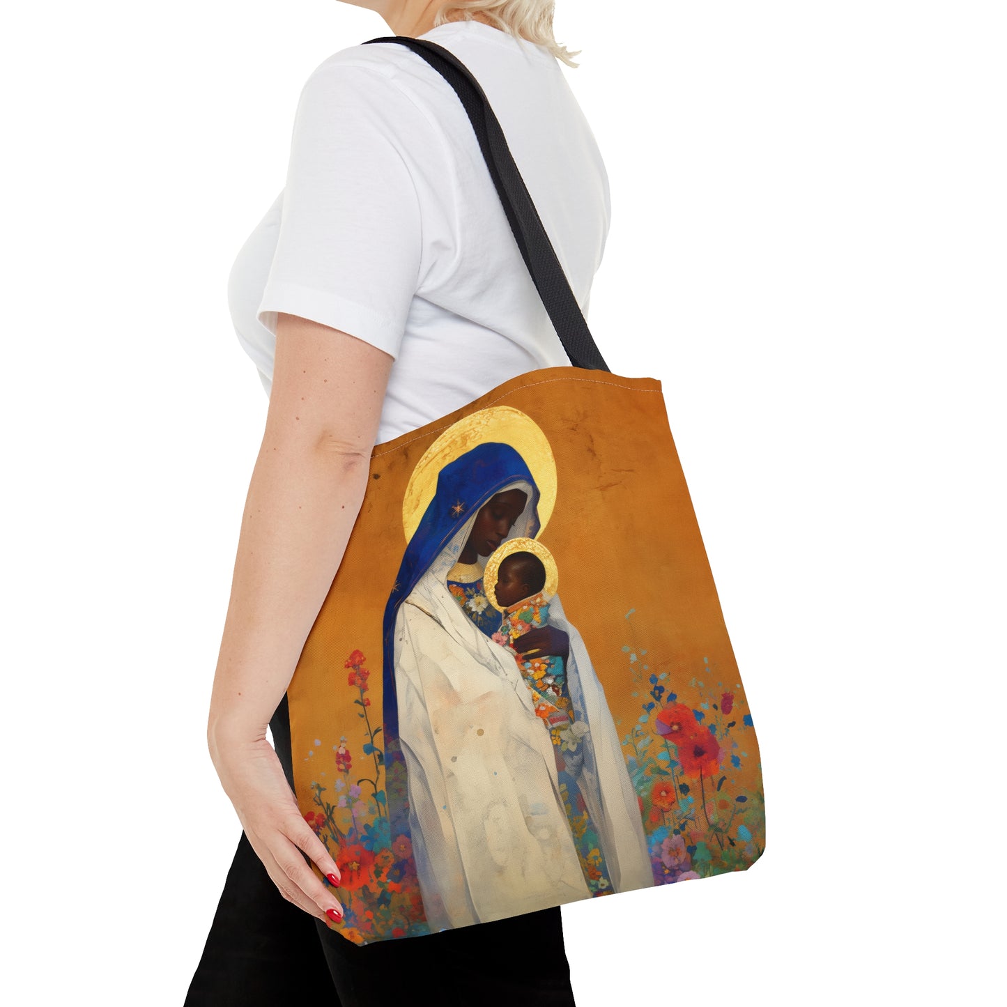 The Divine Embrace- Our Lady of Kibeho's Love Tote Bag - Large Medium Small Faith Art Bag - Catholic Faith Purse - Religious Carry All