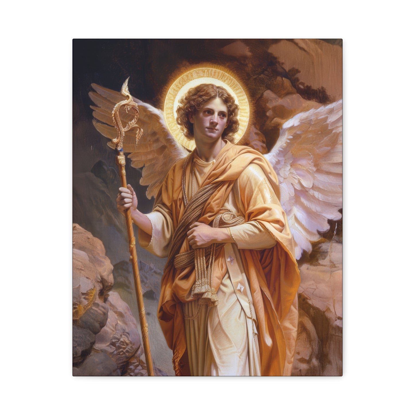 Saint Raphael the Archangel - Gallery Wrapped Canvas - Print - Religious Art for your Home - Catholic