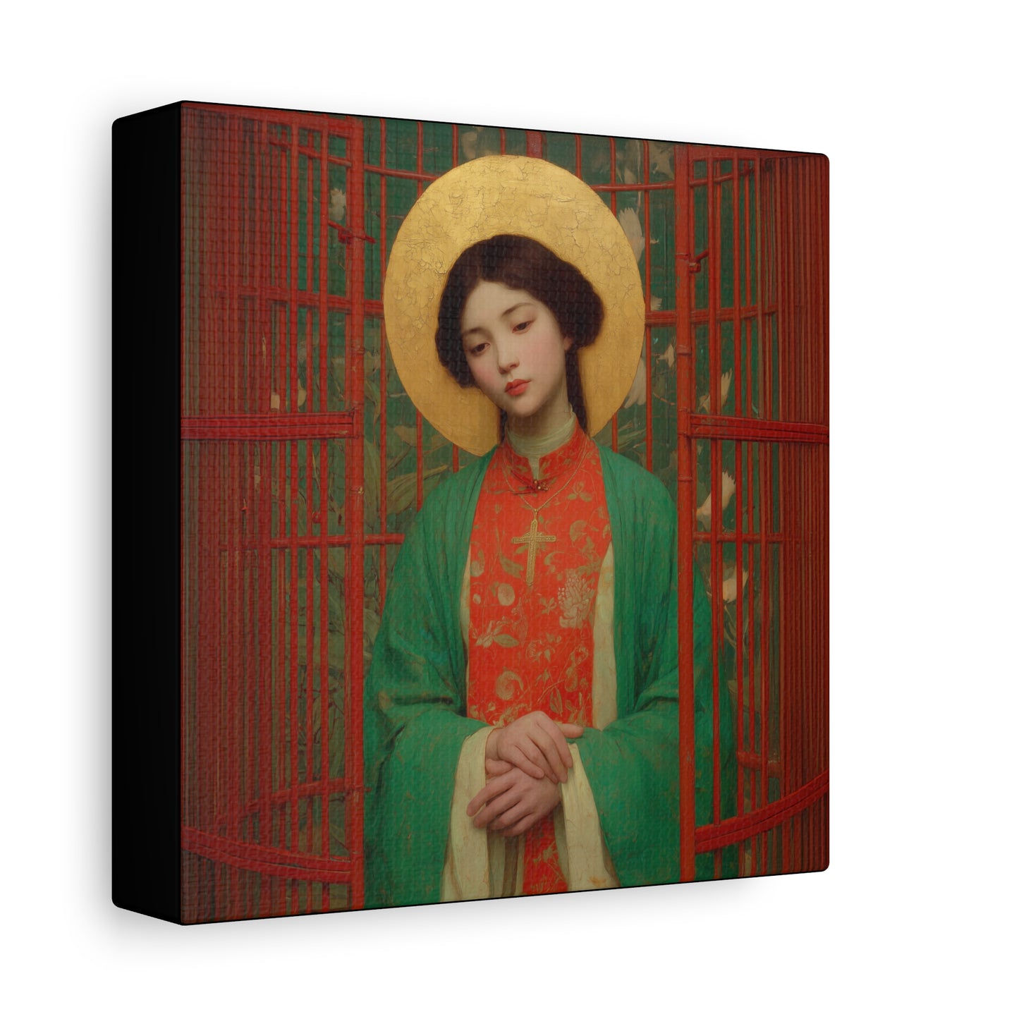 Saint Agnes Tsao Kou Ying -  Museum Wrapped Canvas - Sanctified Souls Print - Religious Art for your Home - Catholic Patron Saint Art