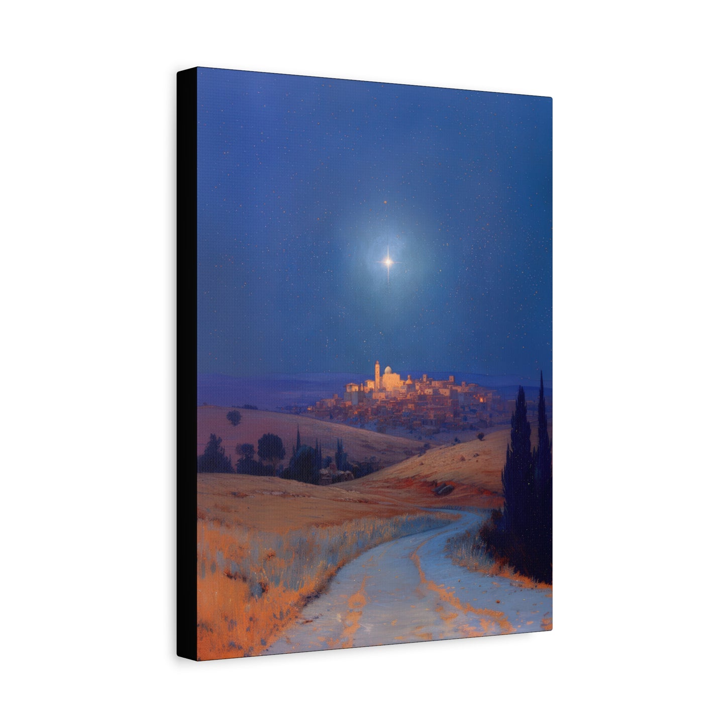 Bethlehem Wrapped in the Light of His Coming - Gallery Wrapped Canvas - Print - Religious Art for your Home - Catholic