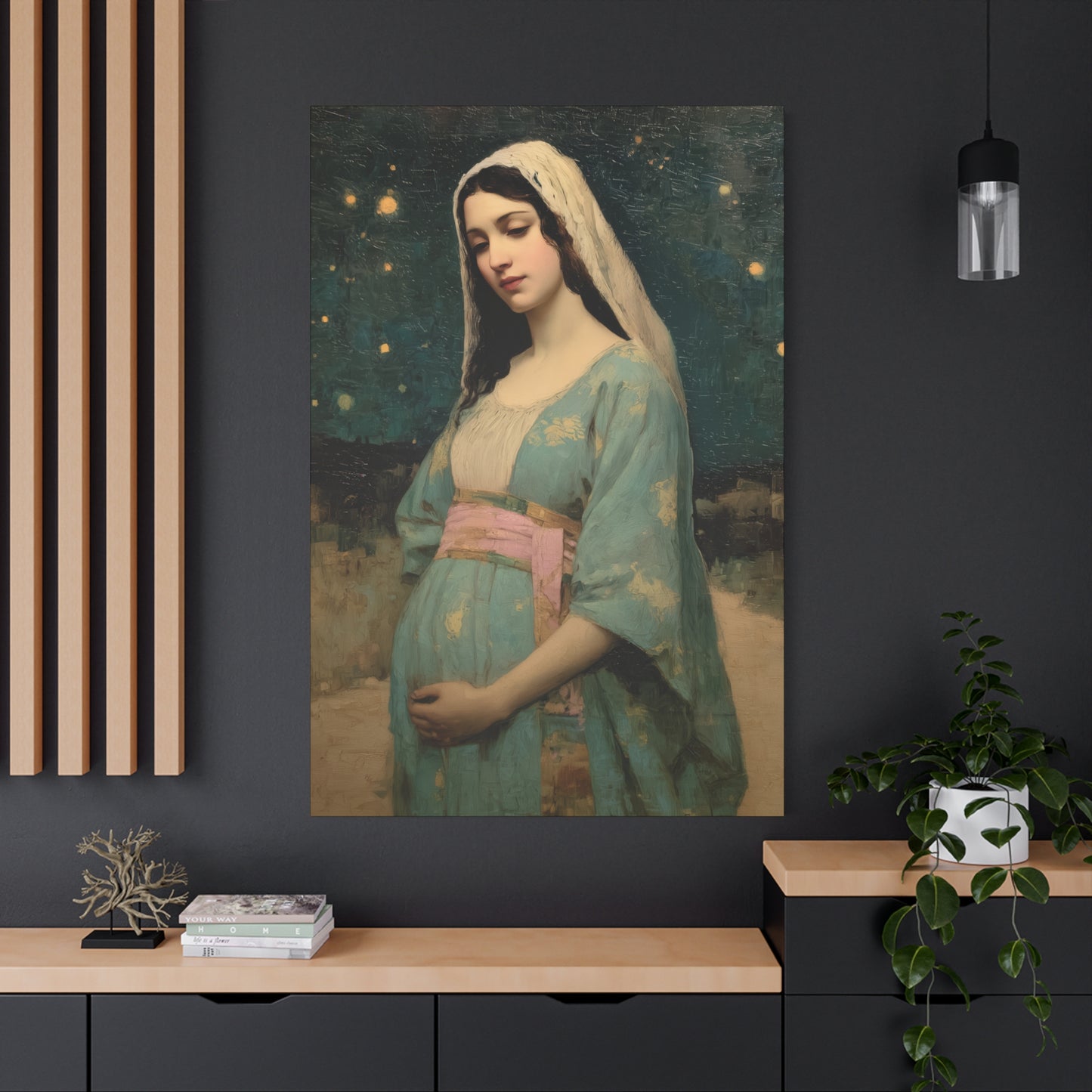 Our Lady of 'O' - Our Lady of Expectation - Mother Mary - Marian Art - Gallery Wrapped Canvas - Print - Catholic Art Print