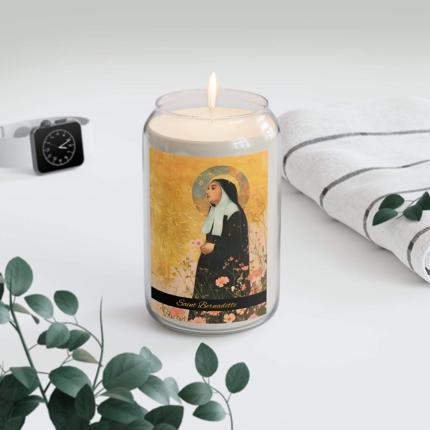 Saint Bernadette - Scented Prayer Candle, 13.75oz - Tall Size - Religious Prayer Candle - Catholic Art