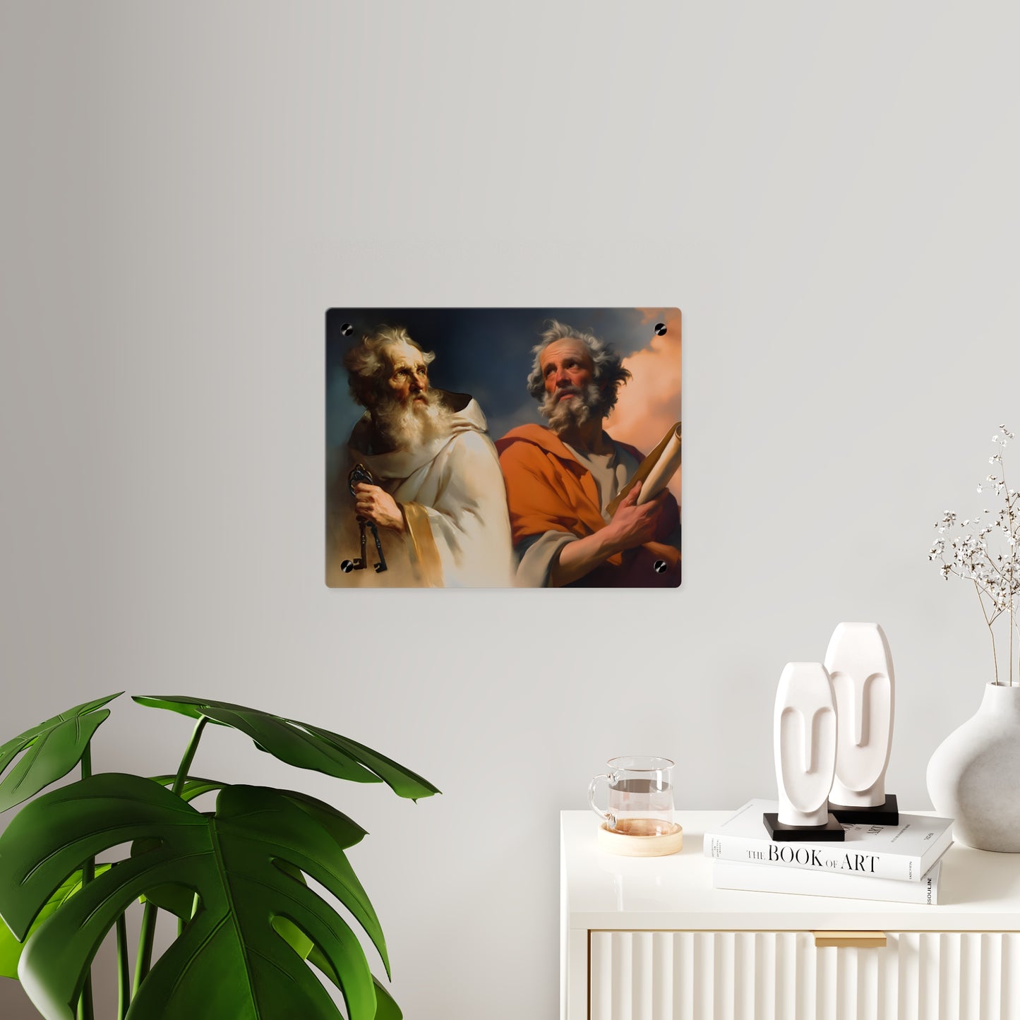 Saint Peter and Saint Paul Acrylic Wall Art Panel - Ready to Hang Acrylic Print - Apostle Art - Catholic Saint Art