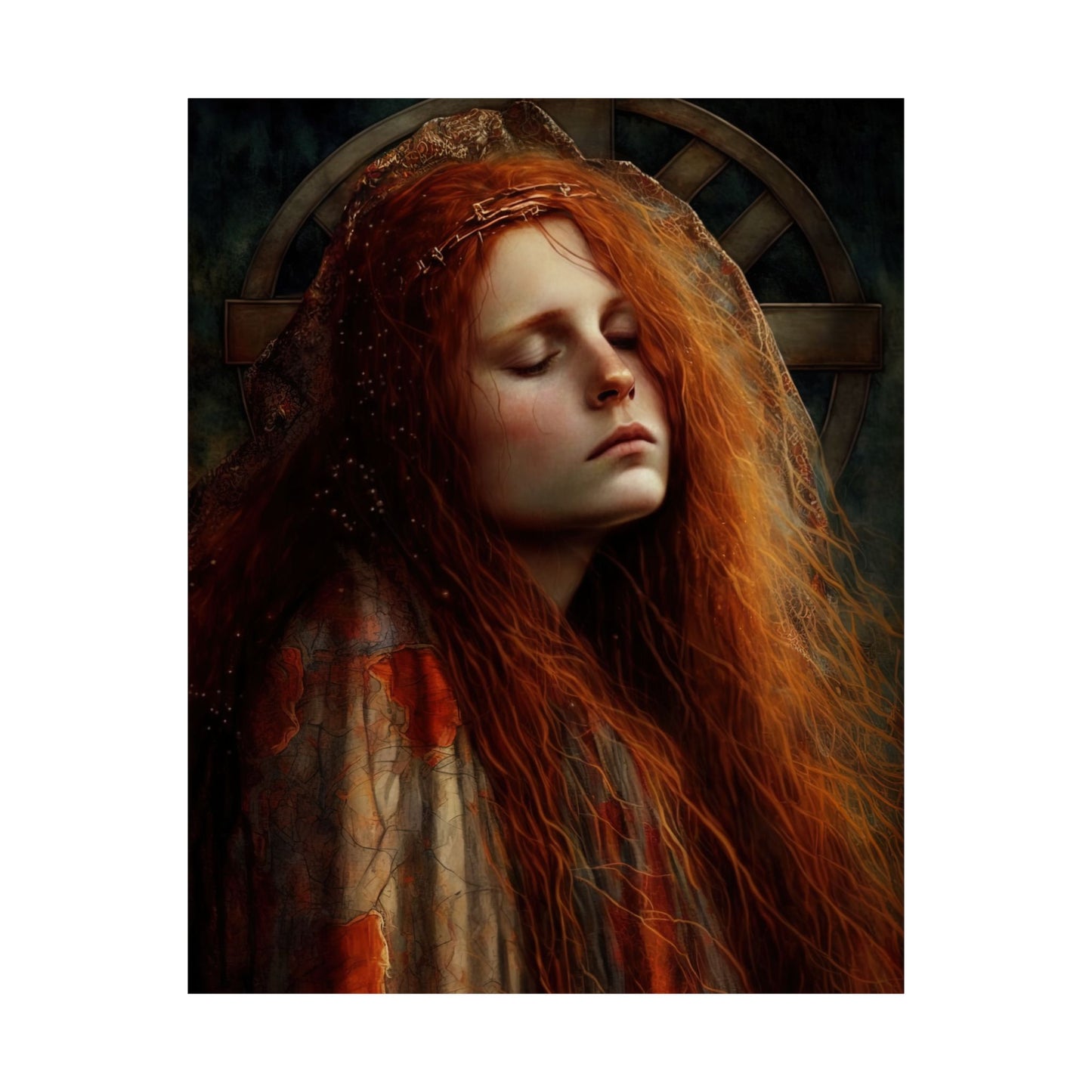 The Penitent Magdalene - Saint Mary Magdalene Print - Sanctified Souls Print - Multiple Sizes - Premium Matte Vertical Posters