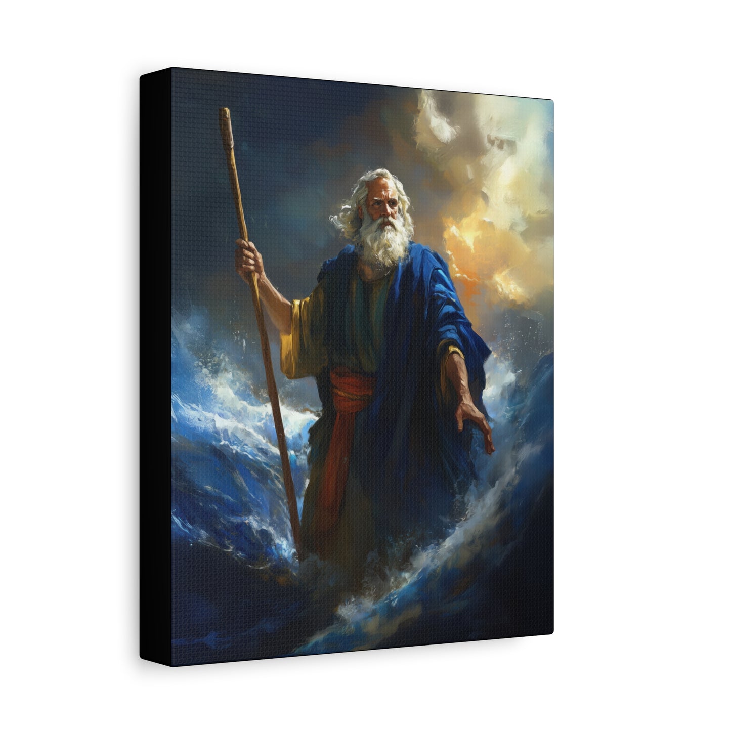 Moses Before the Trembling Sea - Gallery Wrapped Canvas - Print - Religious Art for your Home - Catholic Art