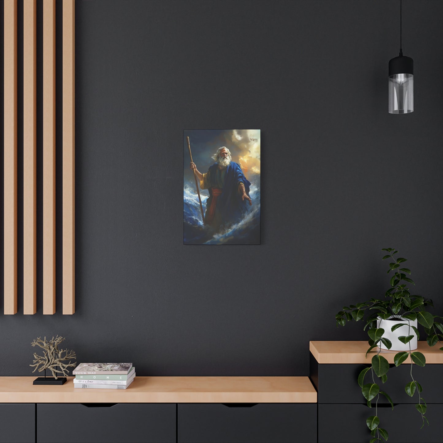 Moses Before the Trembling Sea - Gallery Wrapped Canvas - Print - Religious Art for your Home - Catholic Art