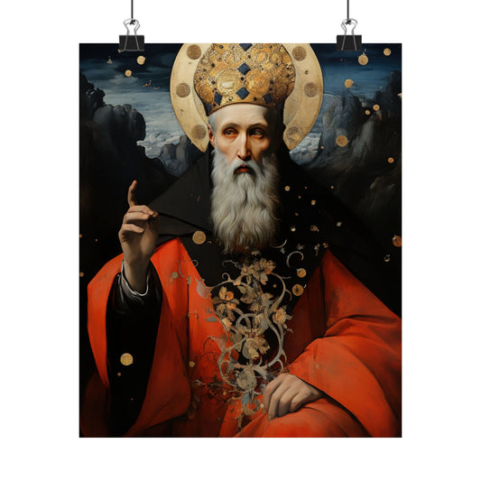 Saint Augustine of Hippo - Sanctified Souls Print - Multiple Sizes - Premium Matte Vertical Posters