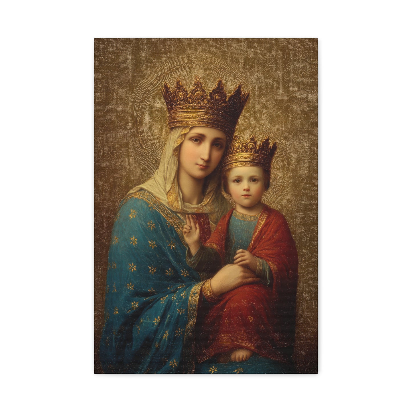 Madonna della Strada - Our Lady of the Way -  Museum Wrapped Canvas Print - Multiple Sizes - Catholic Home art Matte Canvas