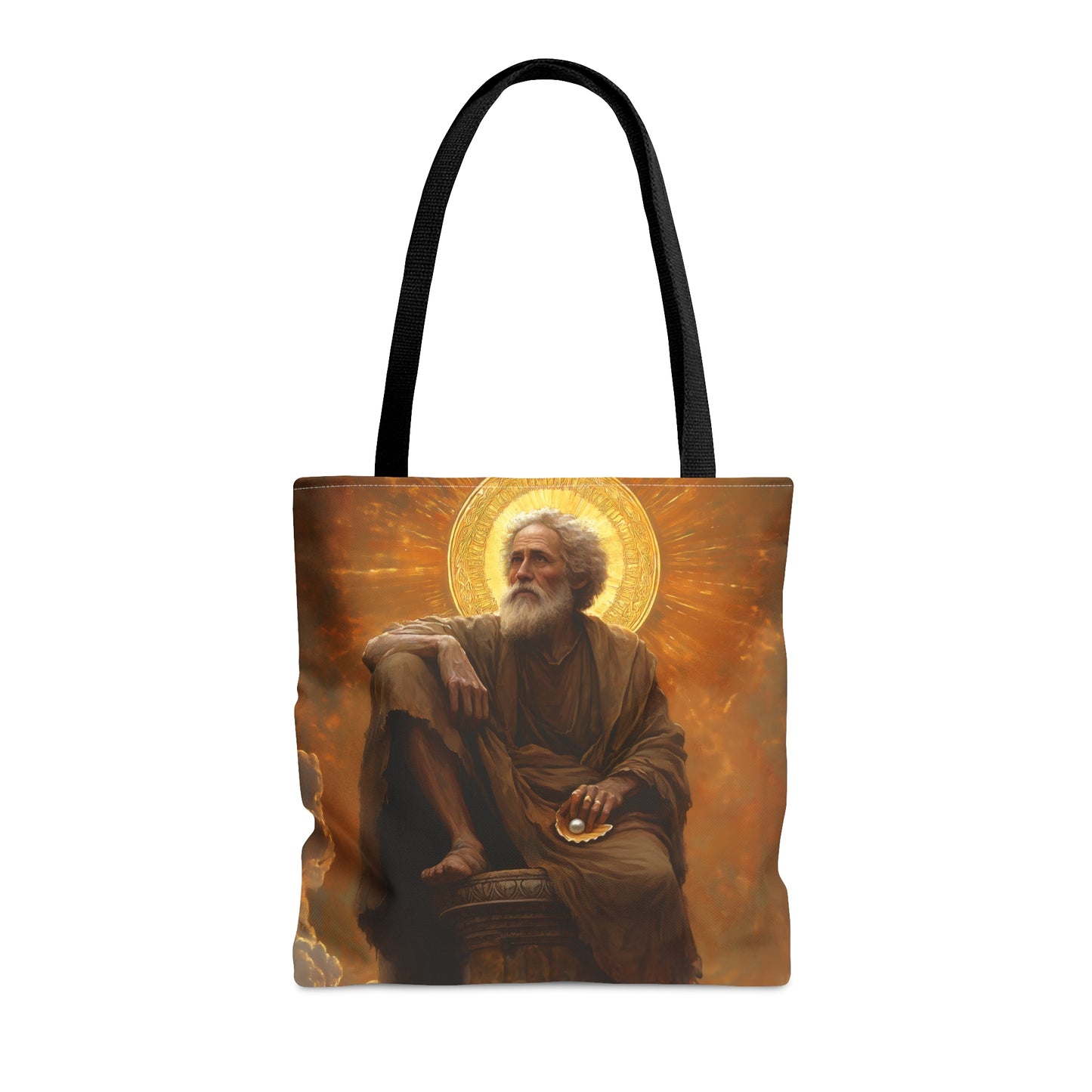 Saint Simeon Stylites Tote Bag - Large Medium Small Faith Art Bag - Catholic Faith Purse - Religious - Prayer Bag - Devotional Purse