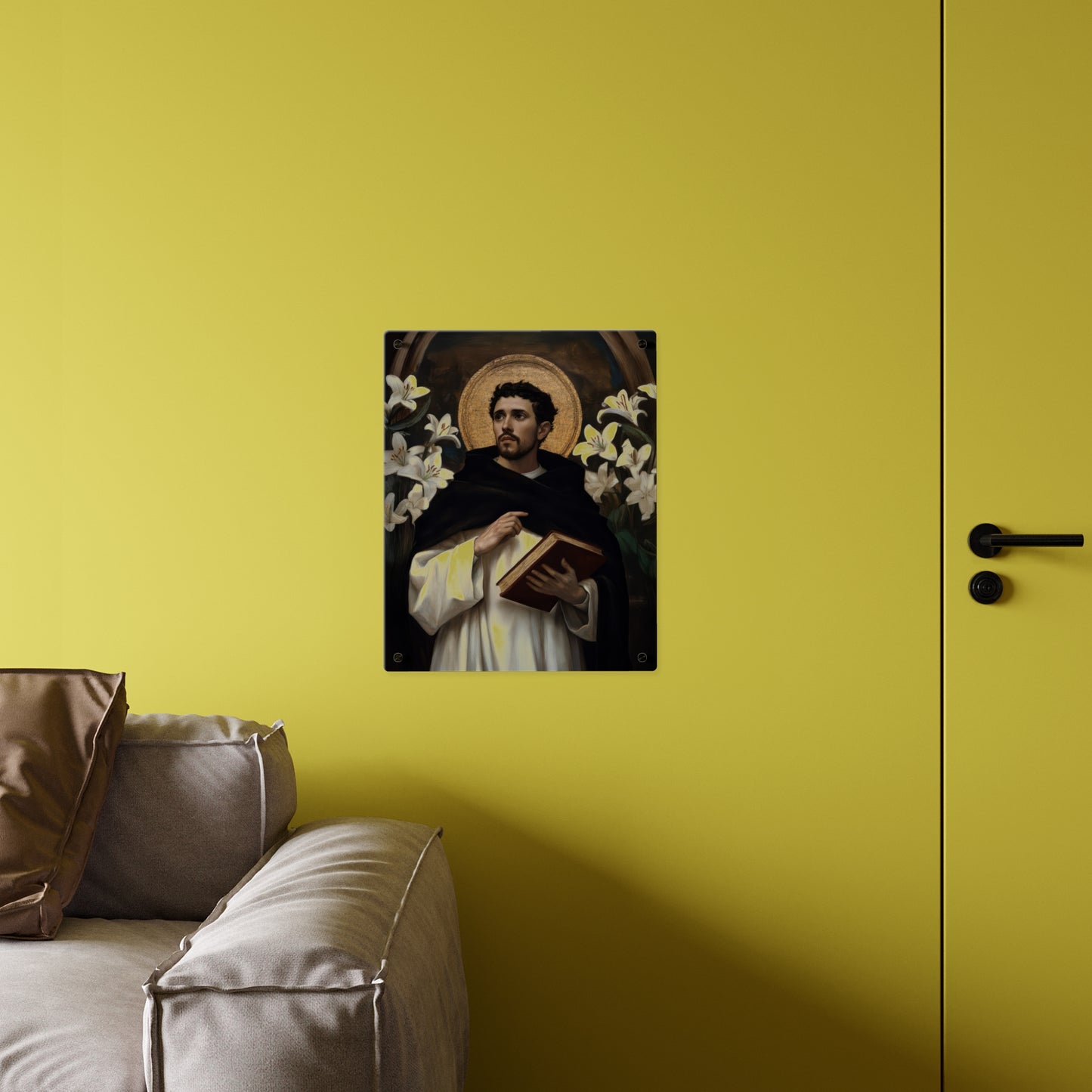 Saint Dominic Wall Art Panel - Ready to Hang Acrylic Print - Catholic Saint Art - Patron Saint Print - No Frame needed