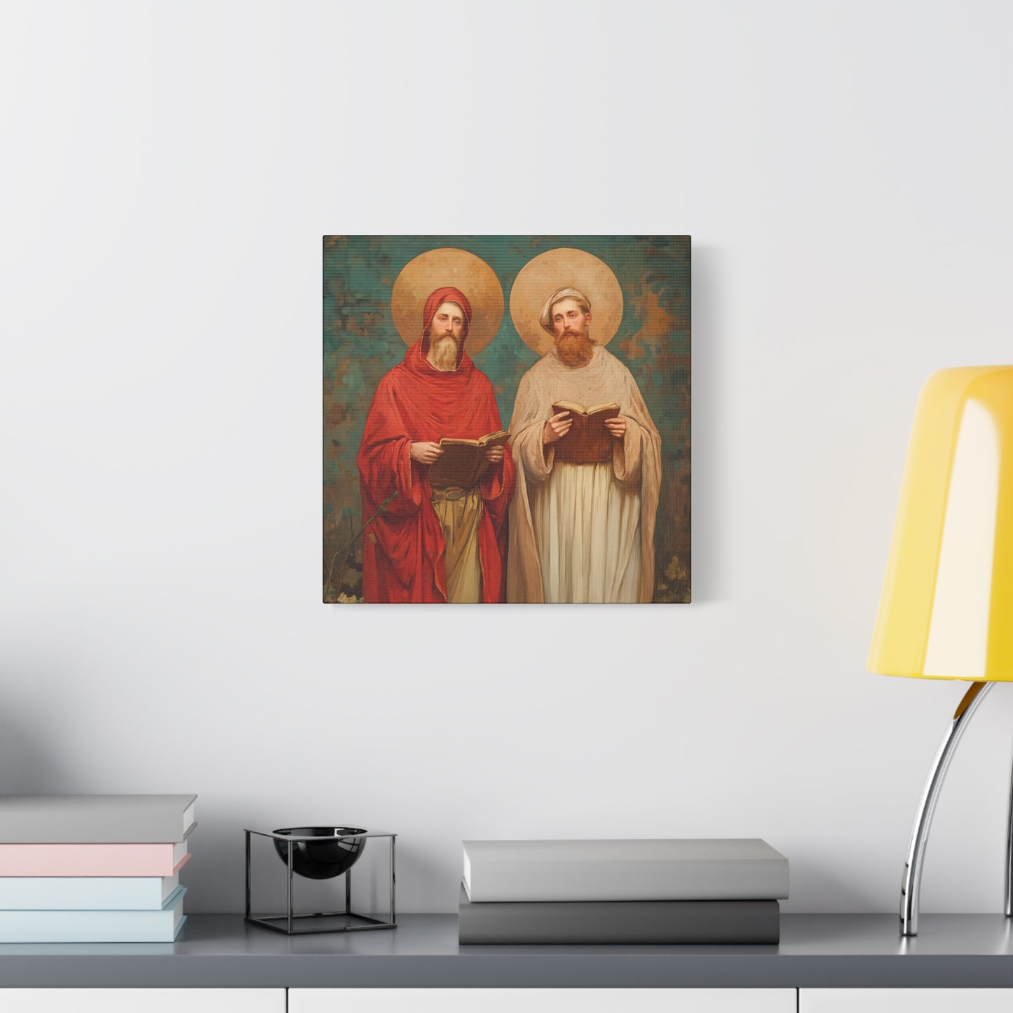 Saints Cosmas and Damian - Multiple Sizes - Catholic Home art - Museum Wrapped Canvas - Sanctified Souls Print - Catholic Martyr Art