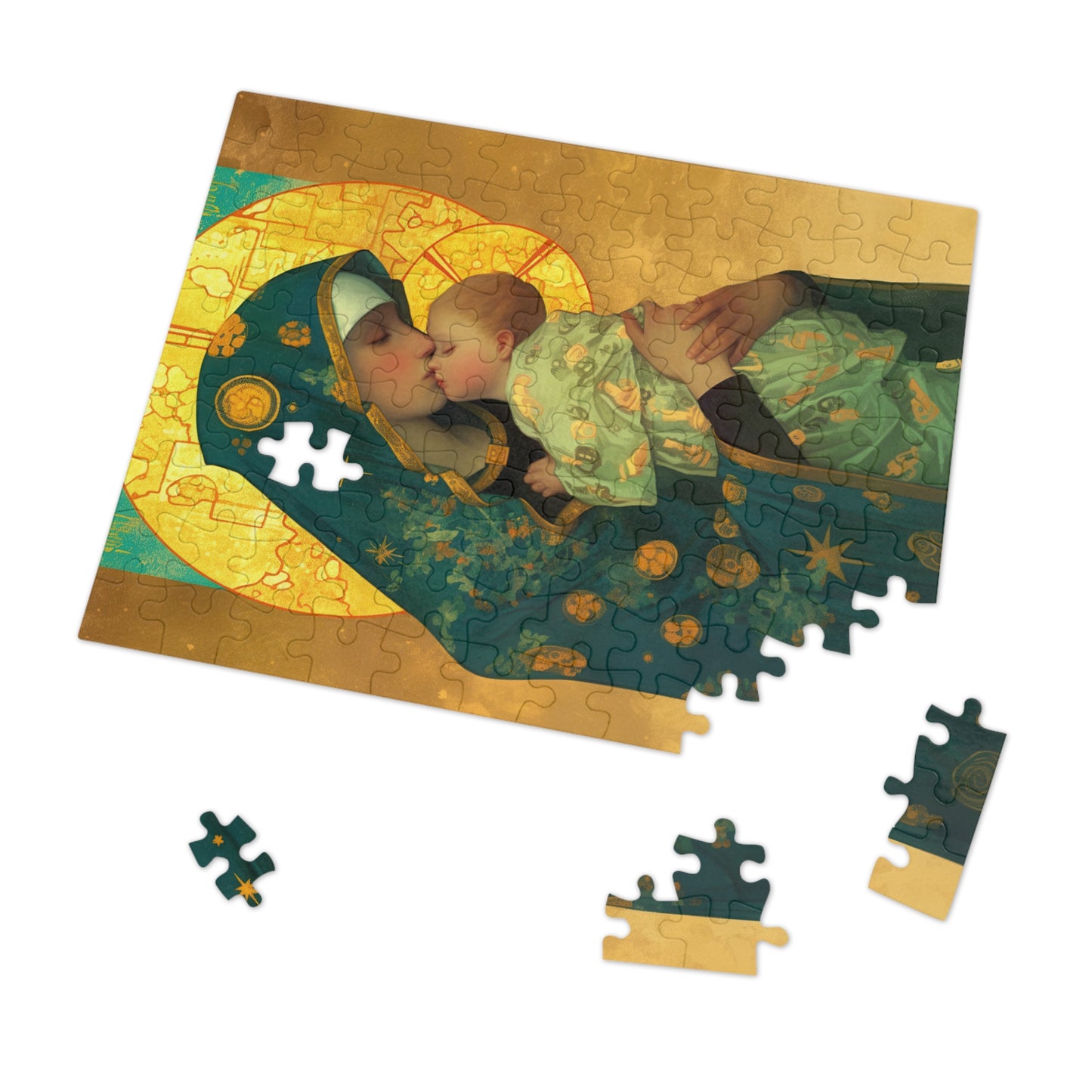 Peaceful Refuge - Mary and the Christ Child - Puzzle and Keepsake Tin - Religious (30, 110, 252, 500,1000) - Catholic Families